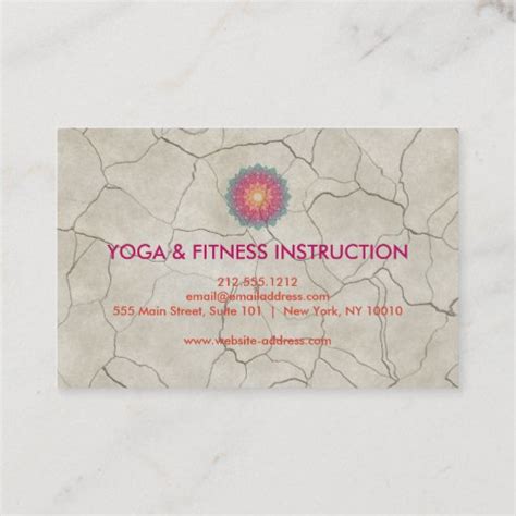 Elegant Lotus Flower Logo Yoga Business Card | Zazzle