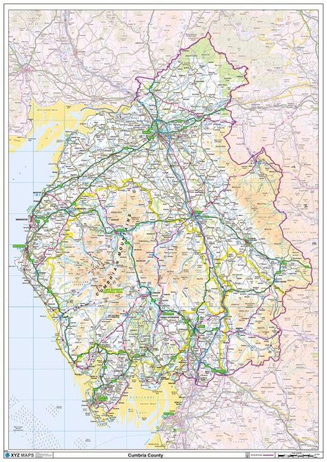 Cumbria County Map : XYZ Maps