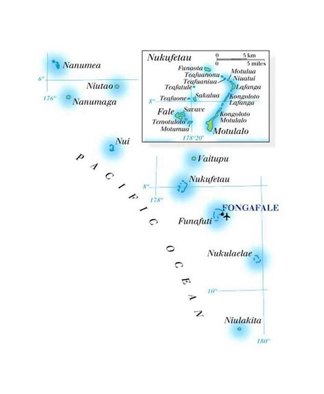 Detailed map of Tuvalu with airport | Tuvalu | Oceania | Mapsland | Maps of the World