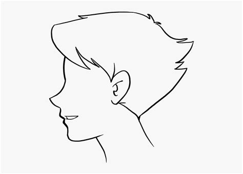 How To Draw Anime Boy Face - Sketch, HD Png Download - kindpng