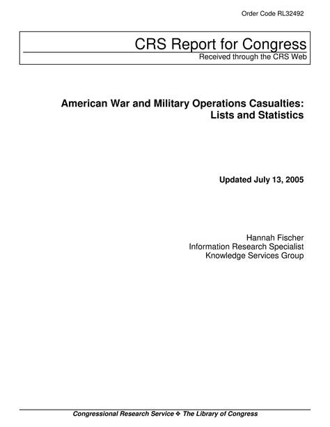 American War and Military Operations Casualties: Lists and Statistics ...