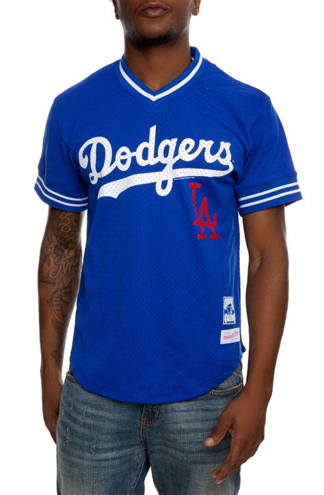 MITCHELL AND NESS Los Angeles Dodgers Jersey BMMPMO19367-LADRYWH - Shiekh