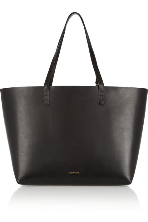 Lyst - Mansur Gavriel Large Leather Tote in Black