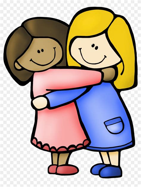 Friends Hugging Clipart