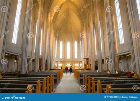 Inside Hallgrimskirkja Church in City of Reykjavik in Iceland Editorial ...