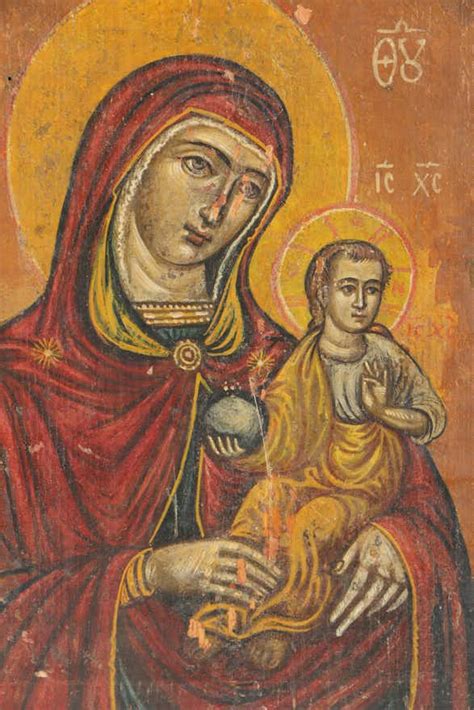 Eastern Orthodox Icon Painting of The Virgin Hodegetria | EBTH