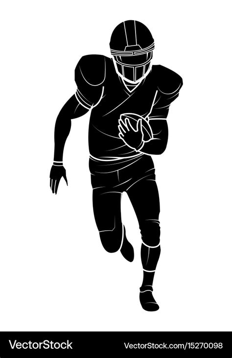 American football players silhouette Royalty Free Vector