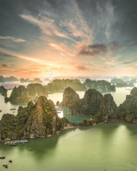 Sunrise over the Halong Bay by: @100.pixels [IG] | Vietnam travel, Ha ...