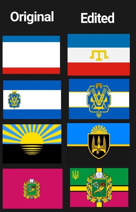 🇺🇦Redesigns of some Ukrainian Oblast Flags: 1. Crimea 2. Kherson 3. Donetsk 4. Kharkiv : r ...