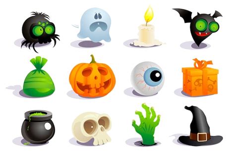 Premium Vector | Halloween icons set