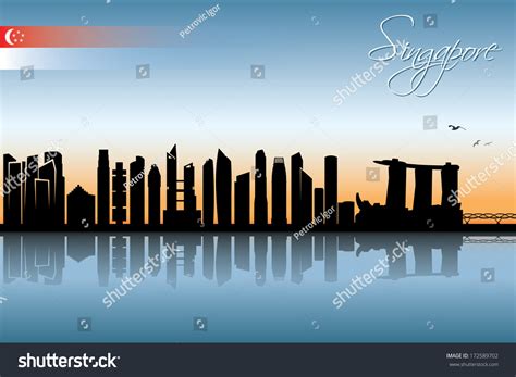 Singapore Skyline Vector Illustration: vector de stock (libre de ...