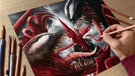 Carnage Vs Venom Drawing