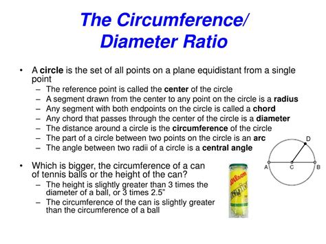 PPT - The Circumference/ Diameter Ratio PowerPoint Presentation, free download - ID:158876