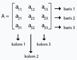 Konsep Matriks: Notasi, Elemen, Baris, Kolom dan Ordo