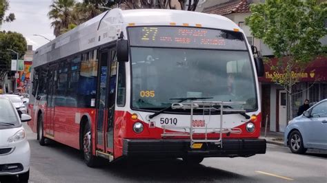 (new bus) SF Muni 2023 Nova bus LFSe 5010 on route 27 Bryant - YouTube