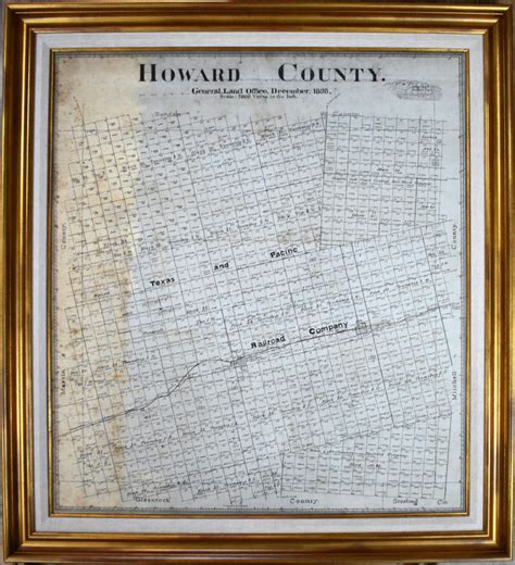 Texas County Maps 1870s-1910 - "Howard County" - #2968 | Texas Art ...