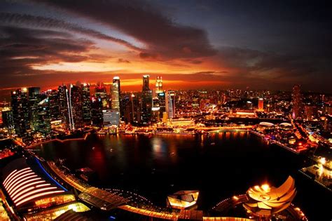 Singapore night in a fisheye view | Travel around the world, Night ...