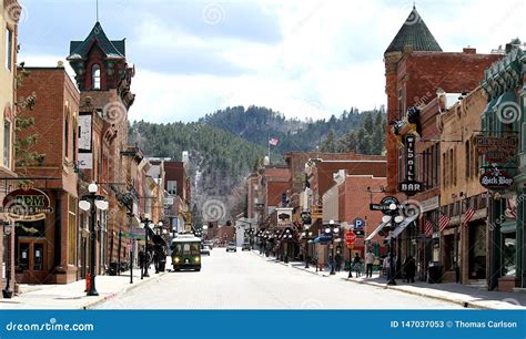 Historic Main Street Deadwood, South Dakota. Editorial Stock Photo - Image of west, wild: 147037053