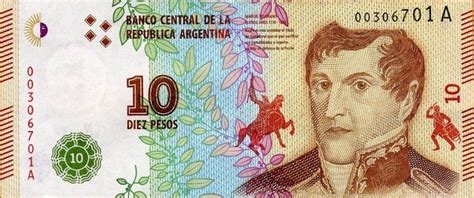 Banknote Argentina 10 Pesos Manuel Belgrano - Establishment of Bandera ...