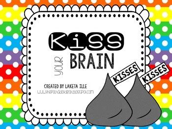 Kiss Your Brain Jar Label by The Polka Dot Desk | TpT