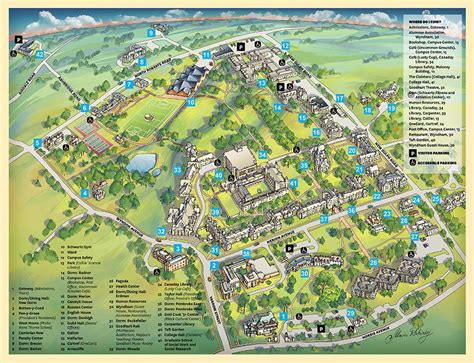 Gettysburg College Campus Map - Map Of Stoney Lake