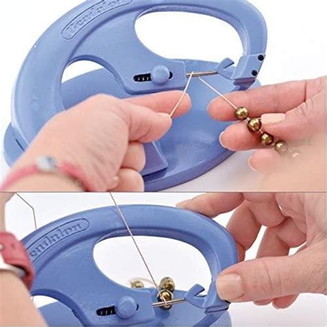 Beadalon Knot-A-Bead Tool in Blue - Easy Beading Knotting Tool