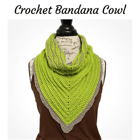 Free Triangle Crochet Bandana Cowl Pattern - Simply Hooked by Janet