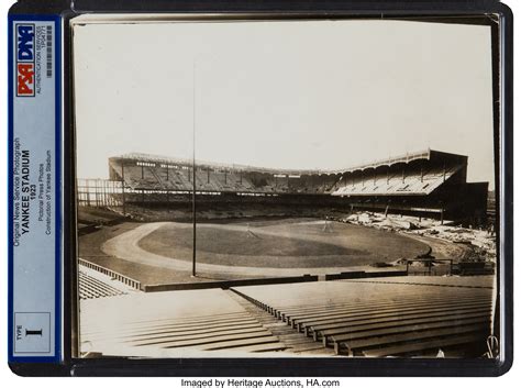 1923 Yankee Stadium Original News Photograph First Season, PSA/DNA ...