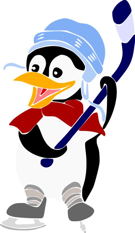 Download Penguin, Hockey Player, Hockey. Royalty-Free Vector Graphic ...