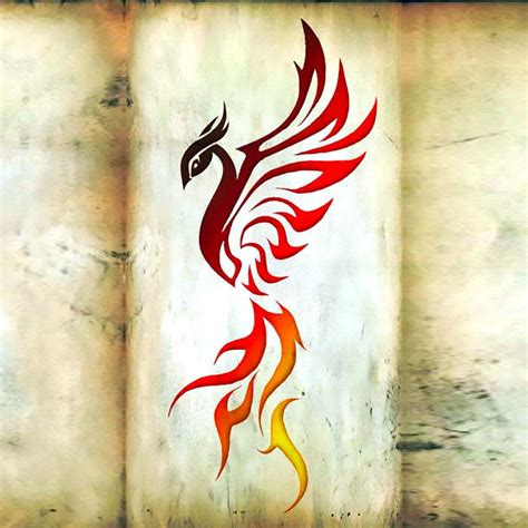 Fire Phoenix Tattoo Design