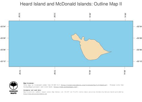 Map Heard Island and McDonald Islands; GinkgoMaps continent: Africa ...