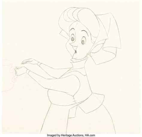 Sleeping Beauty Fauna Animation Drawing Walt Disney, 1959 by Walt Disney Studios on artnet