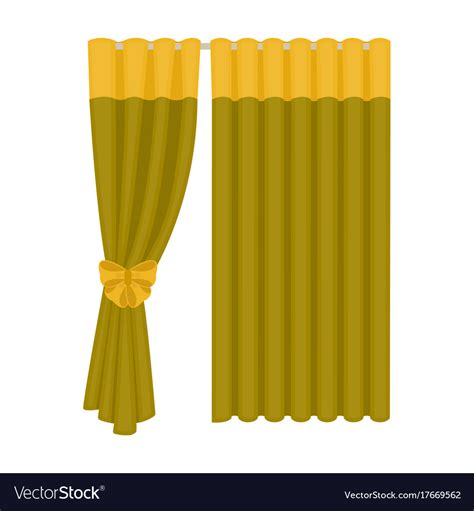 Curtains single icon in cartoon stylecurtains Vector Image