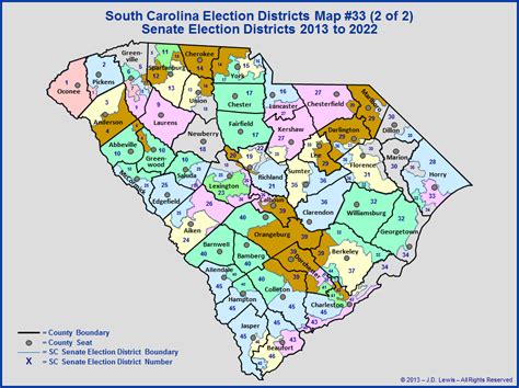 The South Carolina General Assembly - Election Districts Map #33 - 2013 ...