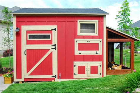 Remodelaholic | Cute DIY Chicken Coop with Attached Storage Shed