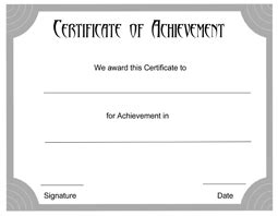 Free Achievement Certificate Templates