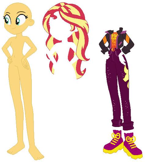 EqG Sunset Shimmer Base 23 by SelenaEde on DeviantArt