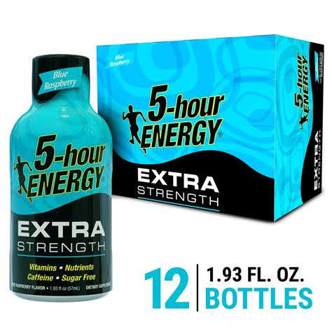 5-hour ENERGY® Shot, Extra Strength, Blue Raspberry, 1.93 oz,12 Pack ...