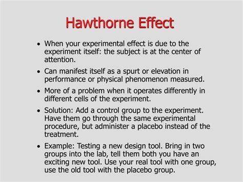 PPT - Hawthorne Effect PowerPoint Presentation - ID:3501464