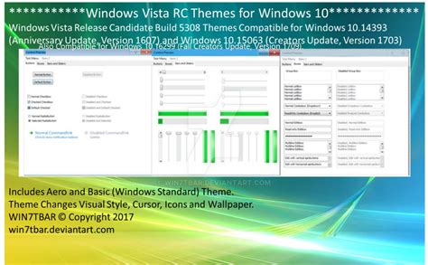 Windows Vista RC Themes for Windows 10 by WIN7TBAR on DeviantArt