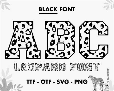 Leopard Font SVG Leopard Alphabet Letters Svg Leopard Print - Etsy ...