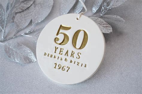 50th Anniversary Gift, Golden Anniversary Gift, 50th Anniversary Ornament, Anniversary Gift ...