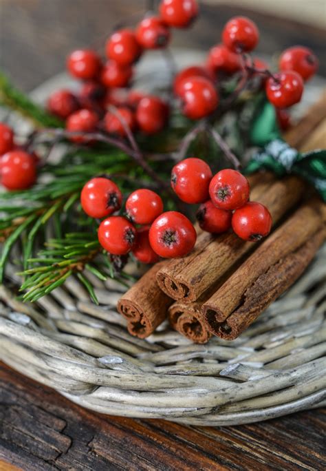 Free Images : cinnamon, holiday, celebration, season, red, decorative, ribbon, december, green ...