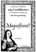 Printable art certificates, art awards for art contests and artwork competitions, and art ...