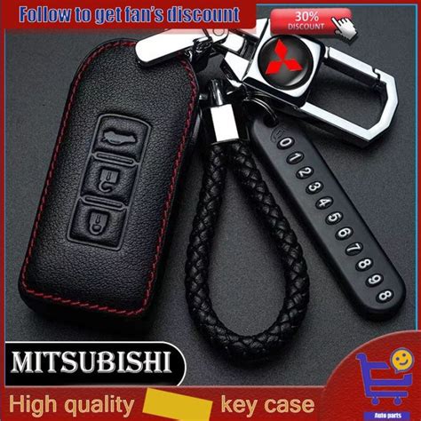 Mitsubishi Car Key Cover Key Holder Leather Remote Fob Case Ready Stock | Lazada PH