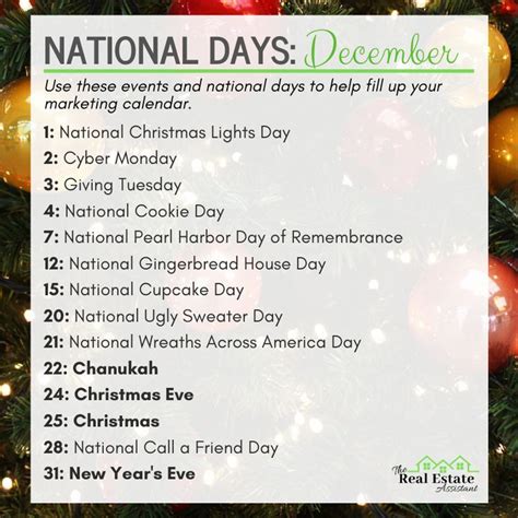 December National Days for Social Media Marketing