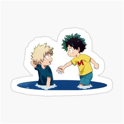 "baby deku and baby bakugou" Sticker for Sale by edassnadan | Redbubble