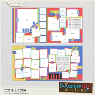 BoomersGirl Designs: "Razzle Dazzle" Template Pack