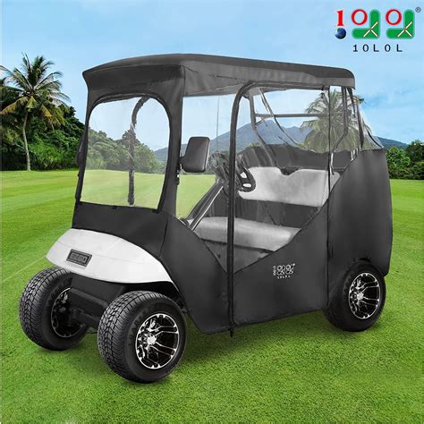 10L0L 2 Passenger Golf Cart Enclosures Fit EZGO TXT Waterproof Driving ...