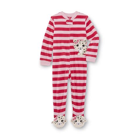 WonderKids Toddler Girl's Footed Sleeper Pajamas - Striped - Baby ...